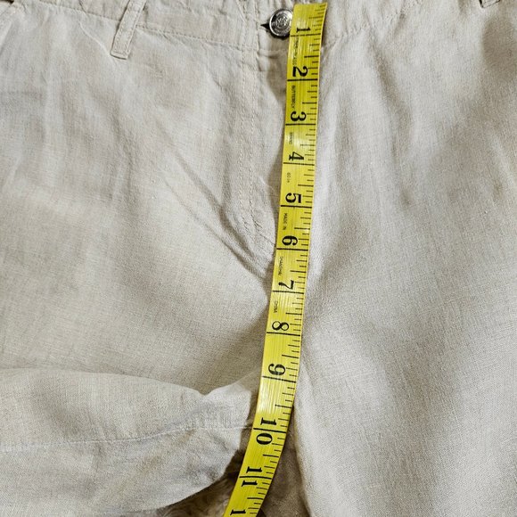 Michael Kors Woman's Cream 100% Linen Cargo Paints Size 14 - Picture 6 of 10